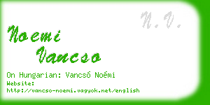noemi vancso business card